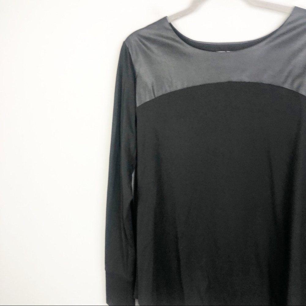 UNIVERSAL STANDARD | Carver Shoulder Black Top Faux Leather